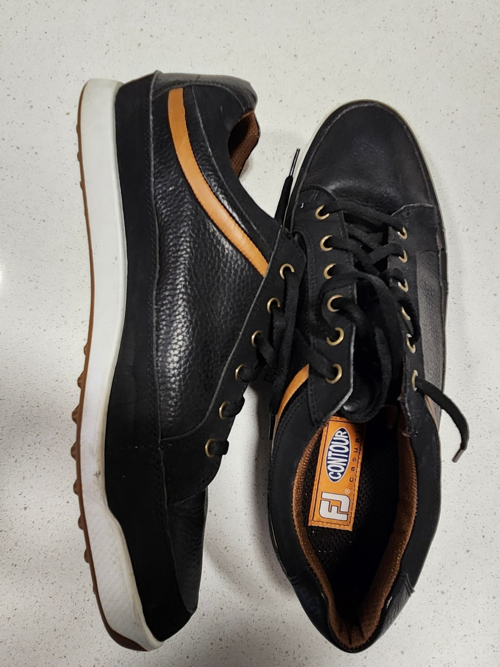 FootJoy Men’s Black and Tan Casual Golf Shoes//12M